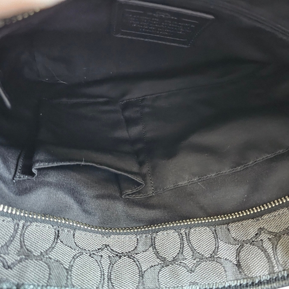 Coach Outline Black and Gray Signature Tote, Excellent Condition - Picture 10 of 14